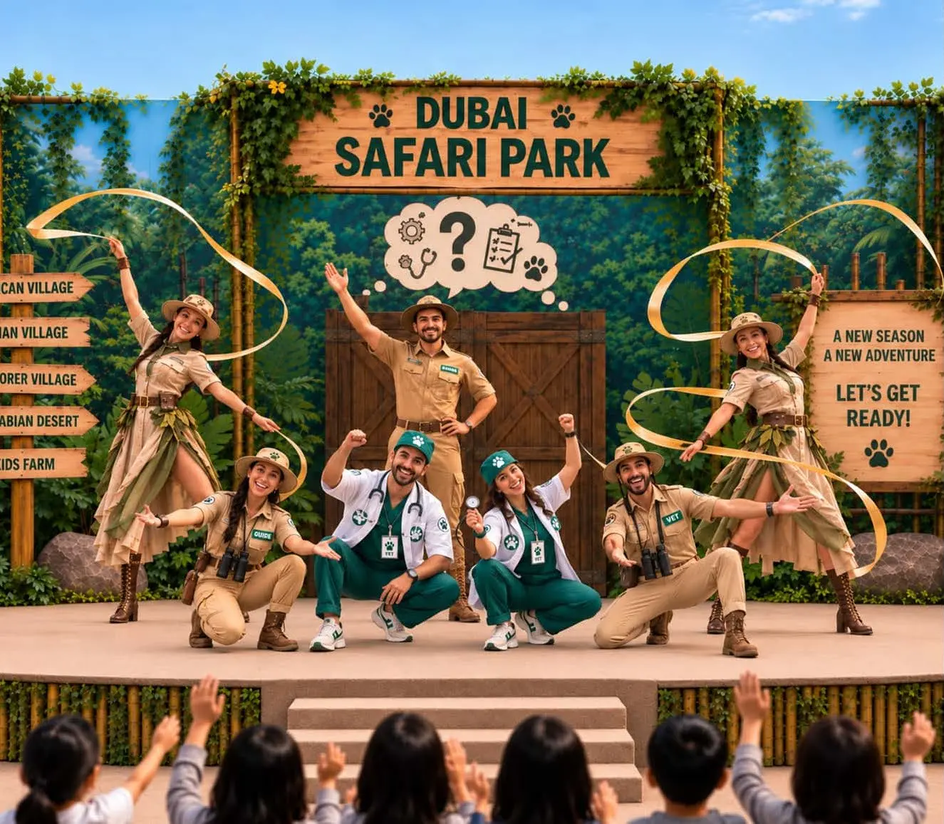 The cast of Welcome to the Wildest Season stage show
